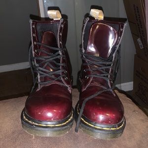 Cherry red Dr. Martens